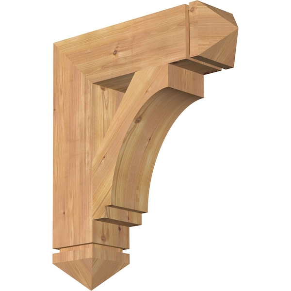 Ekena Millwork Imperial Arts & Crafts Smooth Bracket, Western Red Cedar, 5 1/2"W x 22"D x 26"H BKT06X22X26IMP03SWR - main